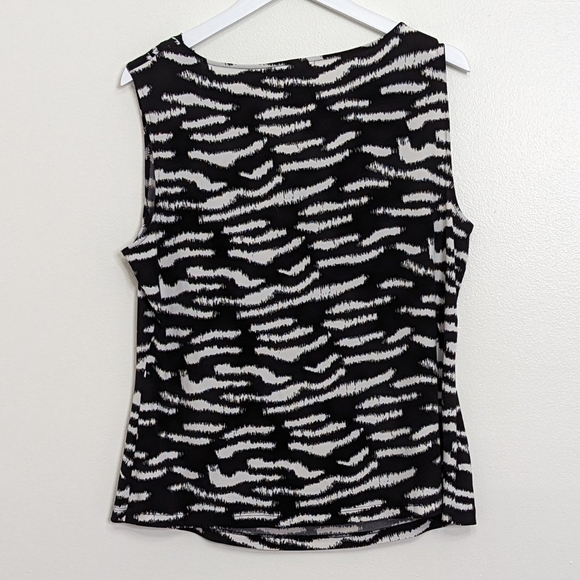 Calvin Klein Women's Blouse Zebra Print Sleeveless Size 1X - Picture 6 of 6